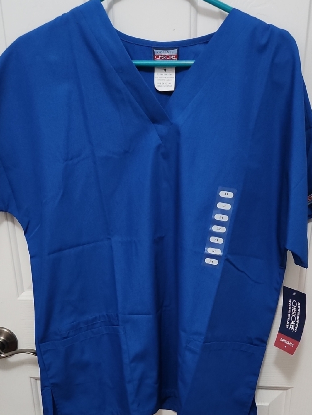 Cherokee Royal Blue V-Neck Scrub Top